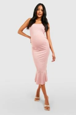 Maternité - Robe Sirène à Détails En Dentelle Et Ourlet Volanté 8 Maternité - Robe Sirène à Détails En Dentelle Et Ourlet Volanté -BOOHO Kleidung Magasin gzz52698 blush xl 2