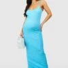 Maternité - Robe De Grossesse Longue à Bretelles 2 Maternité - Robe De Grossesse Longue à Bretelles -BOOHO Kleidung Magasin gzz52888 turquoise xl