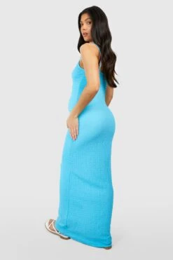 Maternité - Robe De Grossesse Longue à Bretelles -BOOHO Kleidung Magasin gzz52888 turquoise xl 1