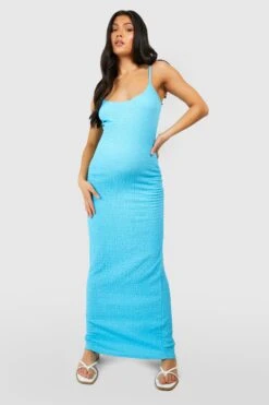 Maternité - Robe De Grossesse Longue à Bretelles -BOOHO Kleidung Magasin gzz52888 turquoise xl 2
