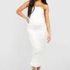 Maternité - Robe De Grossesse Bandeau Froncée En Mesh -BOOHO Kleidung Magasin gzz52891 ivory xl