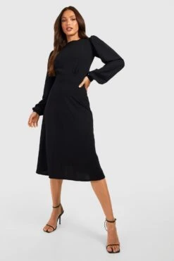 Tall - Robe Mi-longue à Manches Ballon