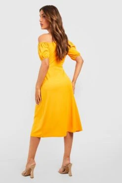 Robe Asymétrique à Manches Bouffantes -BOOHO Kleidung Magasin gzz53001 orange xl 1