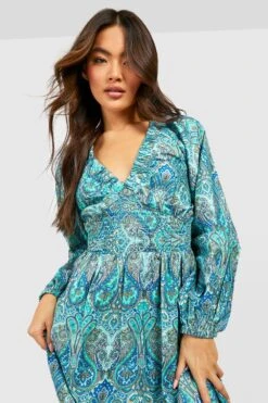 Robe Longue Motif Cachemire -BOOHO Kleidung Magasin gzz53192 multi xl 3