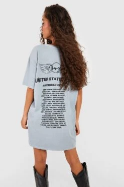 Robe T-shirt Oversize à Imprimé Moto -BOOHO Kleidung Magasin gzz53221 grey xl 1