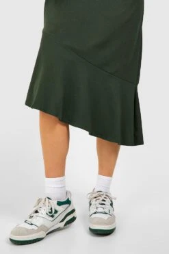 Robe T-shirt Asymétrique En Coton -BOOHO Kleidung Magasin gzz53228 khaki xl 3