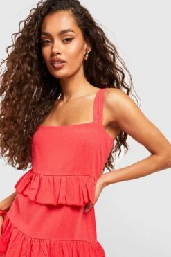 Robe D’été Texturée à Volants -BOOHO Kleidung Magasin gzz53230 coral xl 3