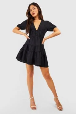 Robe Babydoll à Volants -BOOHO Kleidung Magasin gzz53344 black xl 2