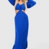 Grande Taille - Robe Longue Froncée Brodée -BOOHO Kleidung Magasin gzz53392 cobalt xl