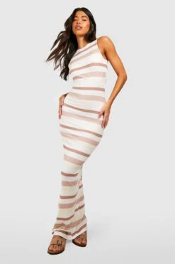 Tall - Robe Longue Côtelée Rayée