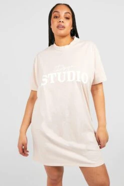 Grande Taille - Robe T-shirt à Slogan Dsgn Studio