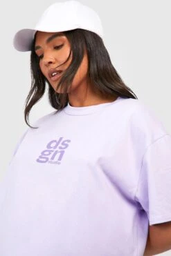 Grande Taille - Robe T-shirt à Slogan Dsgn Studio 9 Grande Taille - Robe T-shirt à Slogan Dsgn Studio -BOOHO Kleidung Magasin gzz53634 lilac xl 3