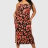Grande Taille - Robe Froncée à Imprimé Léopard 1 Grande Taille - Robe Froncée à Imprimé Léopard -BOOHO Kleidung Magasin gzz53643 leopard xl
