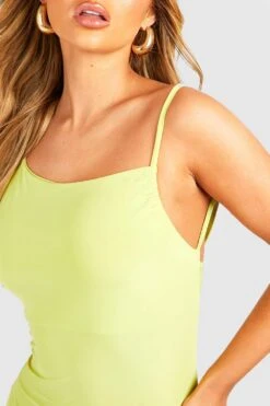 Robe Longue Asymétrique à Bretelles -BOOHO Kleidung Magasin gzz53687 lime xl 3