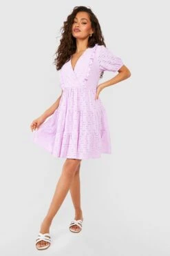 Robe Brodée à Volants -BOOHO Kleidung Magasin gzz53709 lilac xl 2