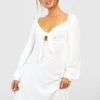 Robe Nouée à Manches Ballon -BOOHO Kleidung Magasin gzz53720 ivory xl