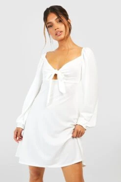 Robe Nouée à Manches Ballon