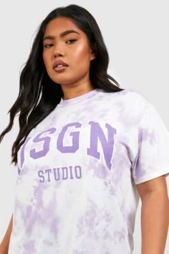 Grande Taille - Robe T-shirt Tie Dye à Slogan Dsgn Studio -BOOHO Kleidung Magasin gzz53770 lilac xl 3