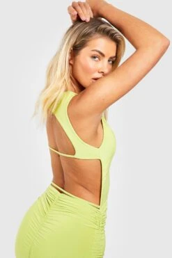 Robe Mi-longue Soyeuse Froncée -BOOHO Kleidung Magasin gzz53798 lime xl 3