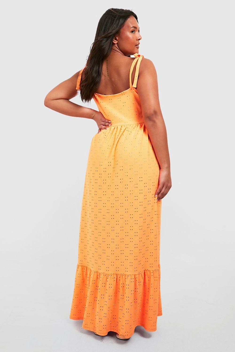 Grande Taille - Robe Longue Nouée Brodée 4 Grande Taille - Robe Longue Nouée Brodée – Image 2