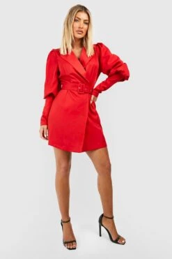Robe Blazer à Manches Bouffantes -BOOHO Kleidung Magasin gzz54074 red xl 2