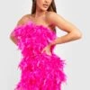 Robe Bandeau à Plumes -BOOHO Kleidung Magasin gzz54079 pink xl
