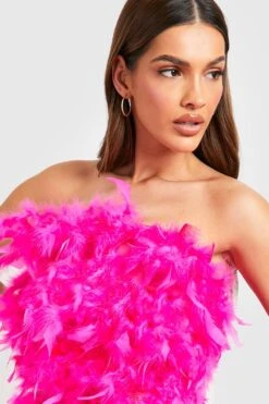 Robe Bandeau à Plumes -BOOHO Kleidung Magasin gzz54079 pink xl 3