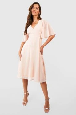 Robe De Demoiselle D'honneur à Manches Larges