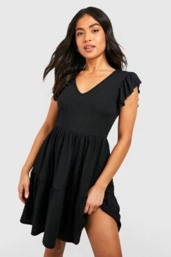 Petite - Robe Babydoll à Volants -BOOHO Kleidung Magasin gzz54200 black xl 2