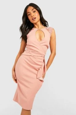 Petite - Robe Mi-longue à Empiècement En Dentelle