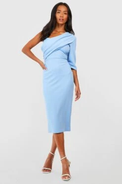 Petite - Robe Mi-longue Asymétrique Drapée