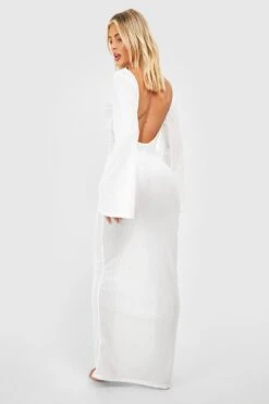 Robe De Plage Longue Texturée -BOOHO Kleidung Magasin gzz54275 ivory xl 1