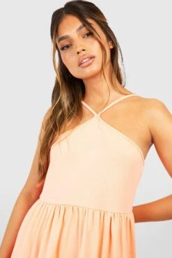 Robe Volantée Texturée à Volants étagés -BOOHO Kleidung Magasin gzz54392 coral xl 3