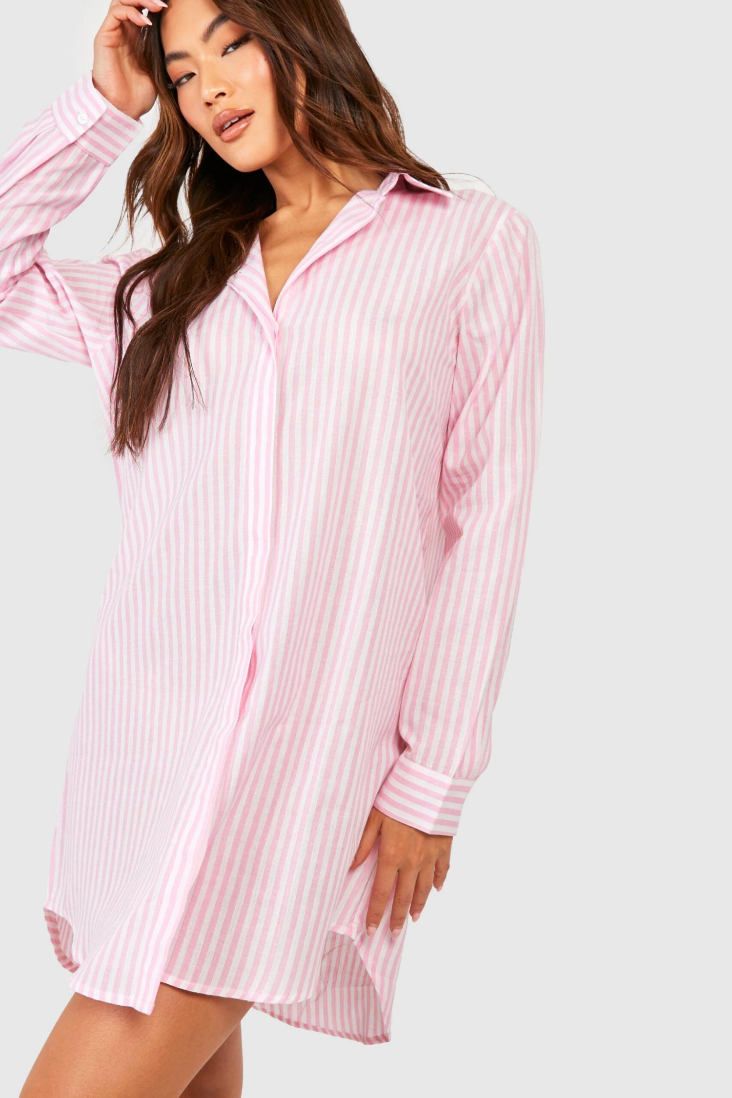 Robe Chemise Rayée En Coton 5 Robe Chemise Rayée En Coton – Image 3