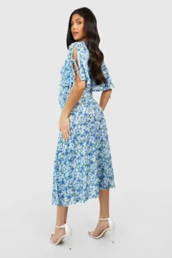 Maternité - Robe De Grossesse Fleurie -BOOHO Kleidung Magasin gzz54530 blue xl 1