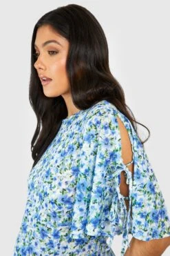 Maternité - Robe De Grossesse Fleurie -BOOHO Kleidung Magasin gzz54530 blue xl 3