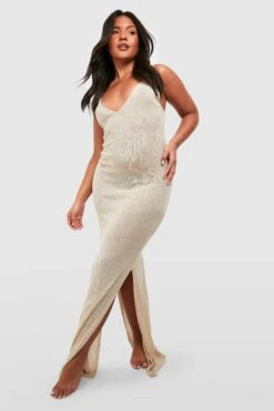 BOOHOO Grande Taille - Robe Longue En Crochet à Bretelles