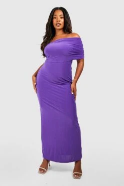 BOOHOO Grande Taille - Robe Portefeuille Longue Froncée -BOOHO Kleidung Magasin gzz54590 vibrant20purple xl 2
