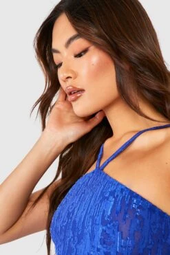 Robe Dos Nu En Jacquard -BOOHO Kleidung Magasin gzz54718 cobalt xl 3