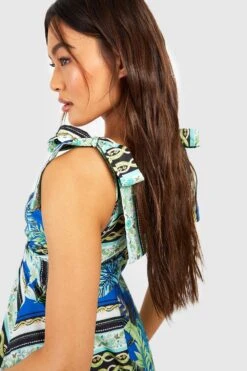 Robe Longue à Imprimé Palmier 9 Robe Longue à Imprimé Palmier -BOOHO Kleidung Magasin gzz54763 blue xl 3