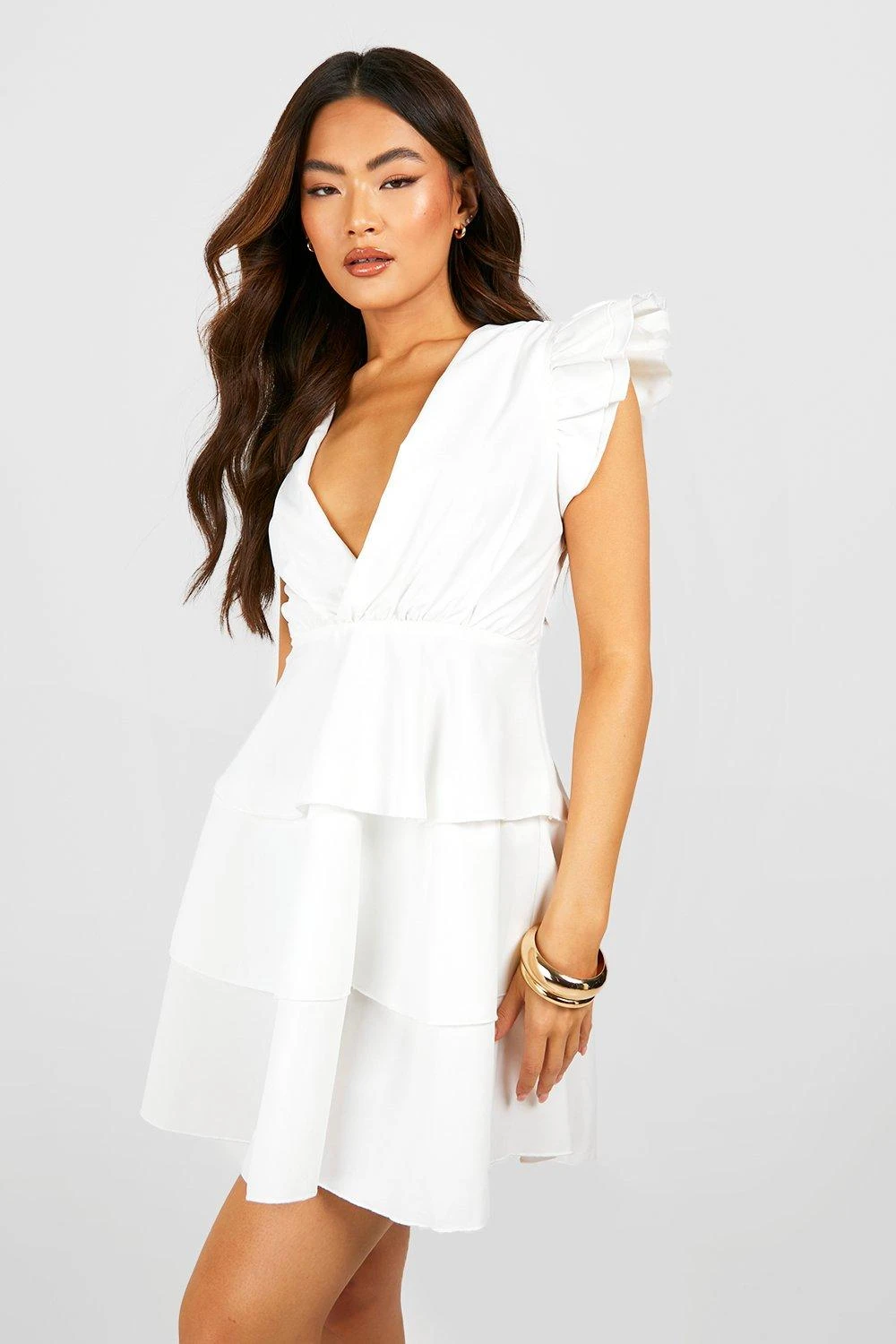 Robe Patineuse En Popeline à Volants 3 Robe Patineuse En Popeline à Volants