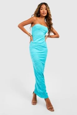 Robe Bandeau Longue Texturée 8 Robe Bandeau Longue Texturée -BOOHO Kleidung Magasin gzz55497 aqua xl 2