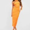 Robe Longue Texturée à Bretelles Fines -BOOHO Kleidung Magasin gzz55498 orange xl