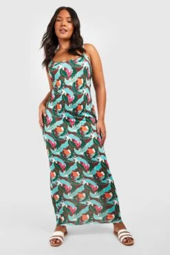 Grande Taille - Robe Longue En Jersey -BOOHO Kleidung Magasin gzz55813 green xl 2