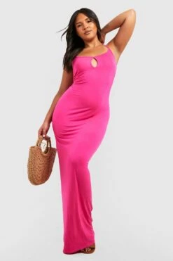 Grande Taille - Robe Longue Découpée En Jersey -BOOHO Kleidung Magasin gzz55819 hot20pink xl 2