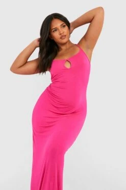 Grande Taille - Robe Longue Découpée En Jersey -BOOHO Kleidung Magasin gzz55819 hot20pink xl 3