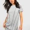 Petite - Robe T-shirt à Coutures Contrastantes -BOOHO Kleidung Magasin gzz55830 grey20marl xl
