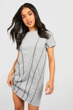 Petite - Robe T-shirt à Coutures Contrastantes