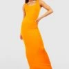 BOOHOO Robe Longue Basique à Col Rond -BOOHO Kleidung Magasin gzz57043 orange xl