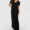 Maternité - Robe De Grossesse Texturée à Manches Bouffantes -BOOHO Kleidung Magasin gzz57065 black xl